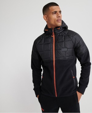 Superdry Polar Fleece Hybrid Férfi Kabát Fekete | ZIKQB1435